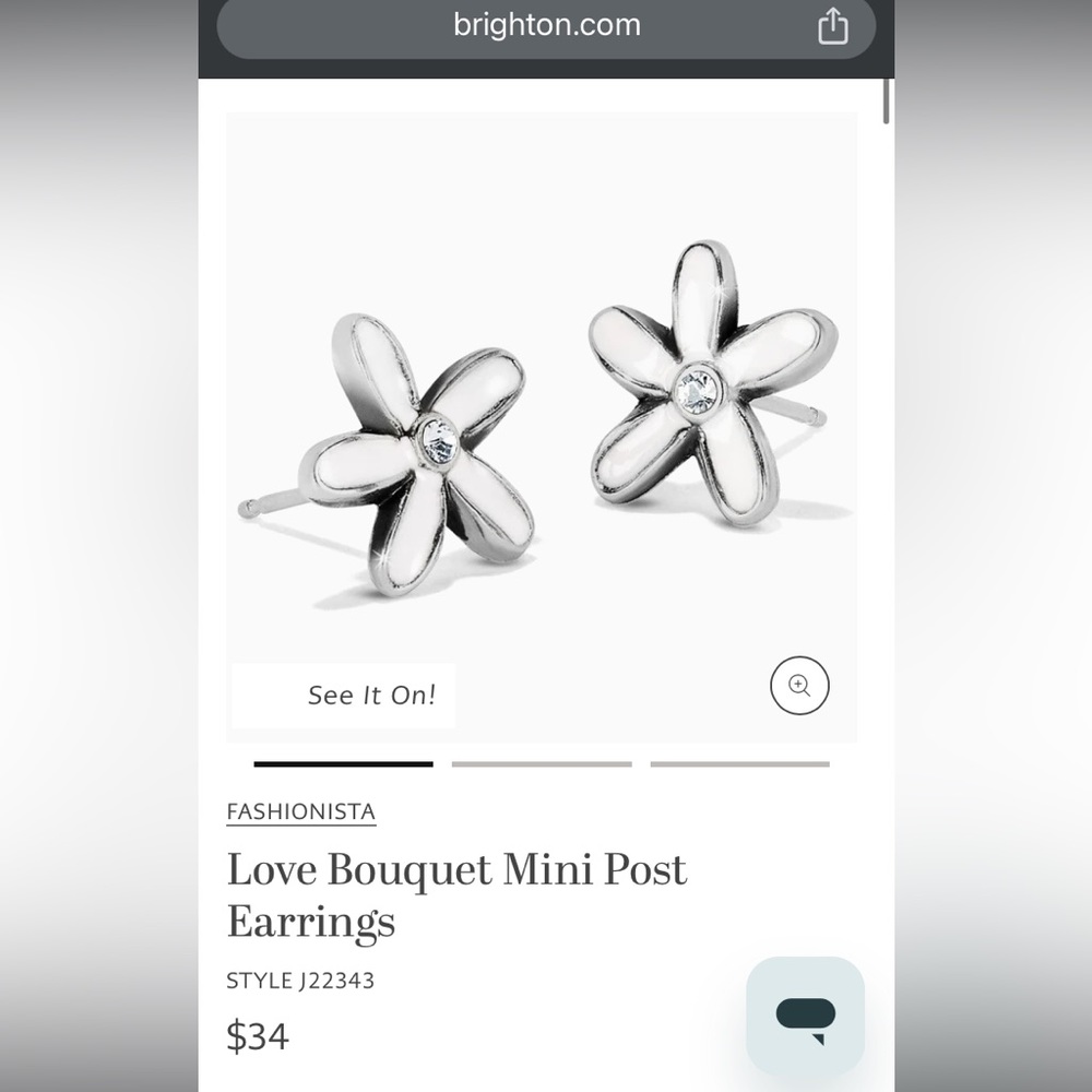 Brighton Love Bouquet daisies stud earrings